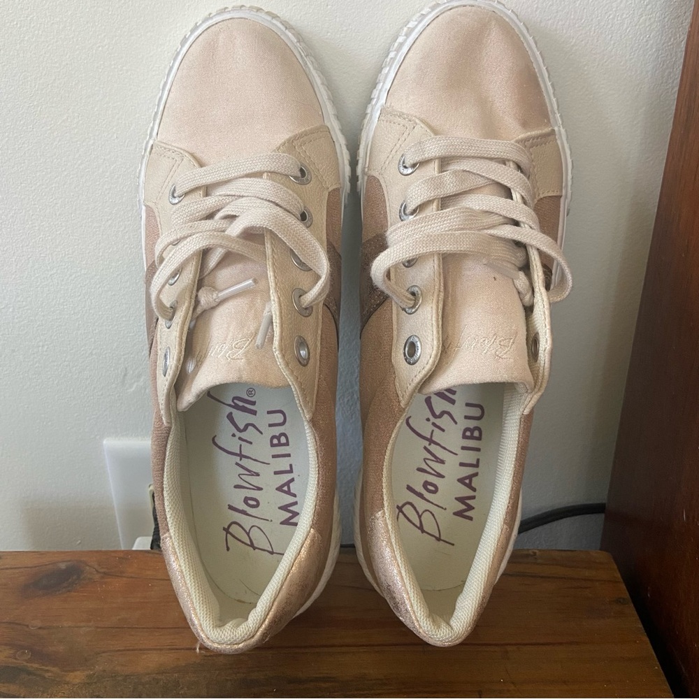 Women's Blowfish Casual Sneakers - Beige and Rose Gold - Picture 2 of 5